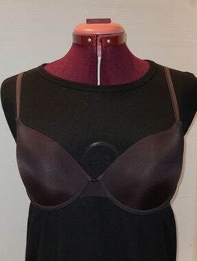 Calvin Klein Dark Brown Satin Underwire Bra 34C